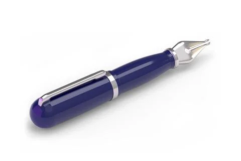 Pen isometric for writing on documents 3d render Stock Illustration