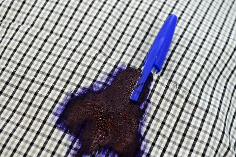 Pen Leaking Inside Pocket Stock Photos