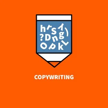 Pen with letters, text Stock Illustration