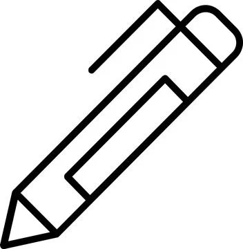 Pen Line Icon Design Stock Illustration