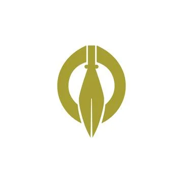 Pen logo education symbol write draw symbol design, graphic, minimalist.logo Stock Illustration