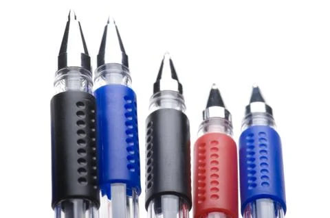 Pen macro on white background Stock Photos