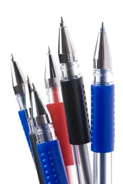 Pen macro on white Stock Photos