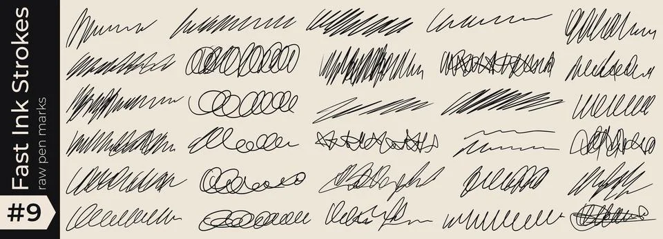 Pen messy texture with scribble scratch stroke and sign squiggle random. Tangle Stock Illustration