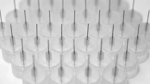 Pen needles #2 Stock Footage 7136756