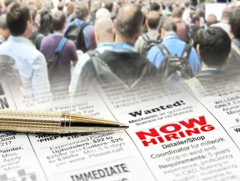 Pen on Newspaper Stock Photos