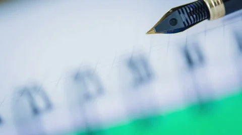 Pen On Notebook Stock Footage 37007714