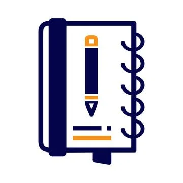 Pen, notebook, pad, dairy, notebook diary icon Stock Illustration