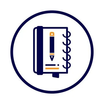 Pen, notebook, pad, dairy, notebook diary icon Stock Illustration