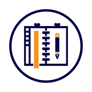 Pen, notebook, pad, dairy, notebook diary icon Stock Illustration
