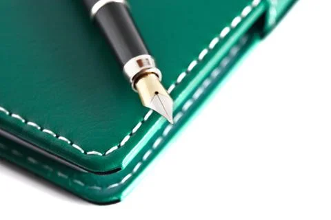 Pen On Notebook Foto stock
