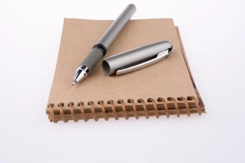 Pen on a notebook Foto stock