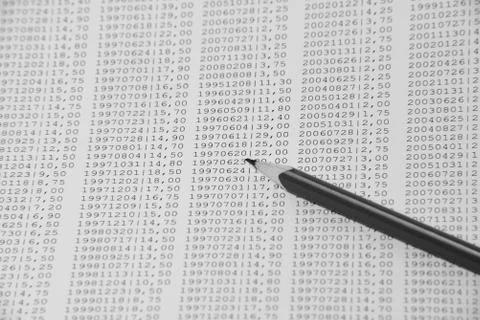 Pen with numbers Stock Photos