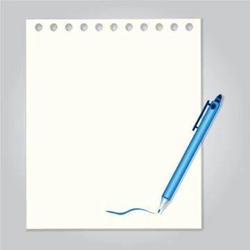 Pen with paper background vector illustration Stock-Illustration