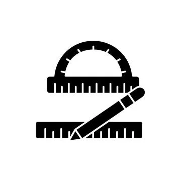 Pen, protractor icon. Simple education icons for ui and ux, website or mobile Stock Illustration