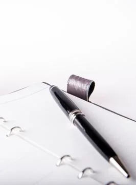 Pen on the Scheduler Stock Photos