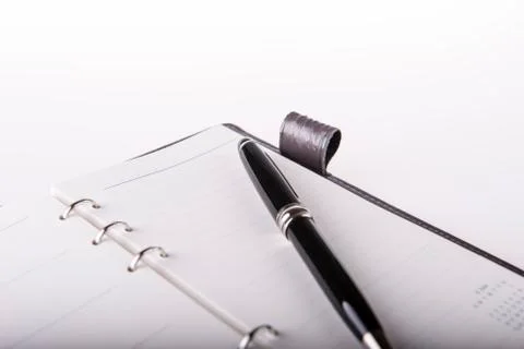 Pen on the Scheduler Stock Photos