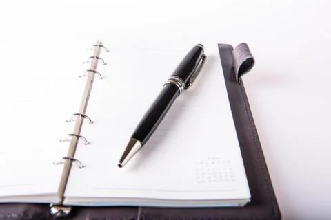 Pen on the Scheduler Stock Photos