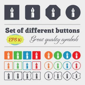 Pen sign icon. Edit content button. Big set of colorful, diverse, high-qualit イラスト素材