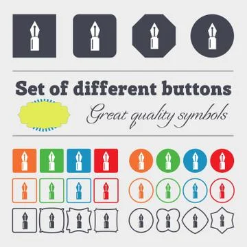 Pen sign icon. Edit content button. Big set of colorful, diverse, high-quality b イラスト素材