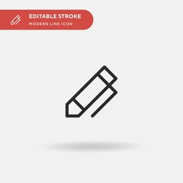Pen Simple vector icon. Illustration symbol design template for web mobile UI Stock Illustration
