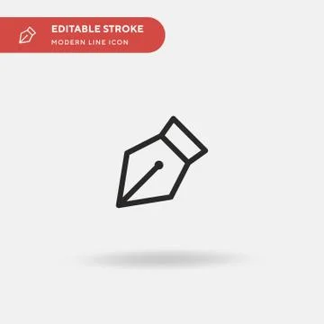 Pen Simple vector icon. Illustration symbol design template for web mobile UI Stock Illustration
