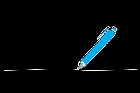 Pen - Single Line 01D Stock Illustration