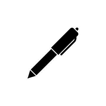 Pen Stationery Icon Vector Logo Template Stock Illustration