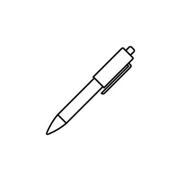 Pen Stationery Icon Vector Logo Template Stock Illustration