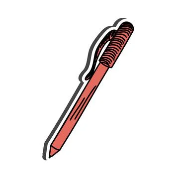 Pen Sticker Stock Illustration