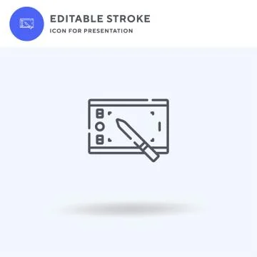 Pen Tablet icon vector, filled flat sign, solid pictogram isolated on white,  Stock Illustration