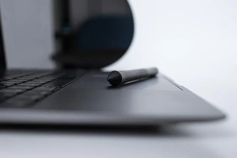 Pen for tablet, office work, stylish technology Stock Photos