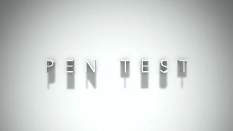 Pen test 3D title animation with shadows on a white background Stock Footage 297458210