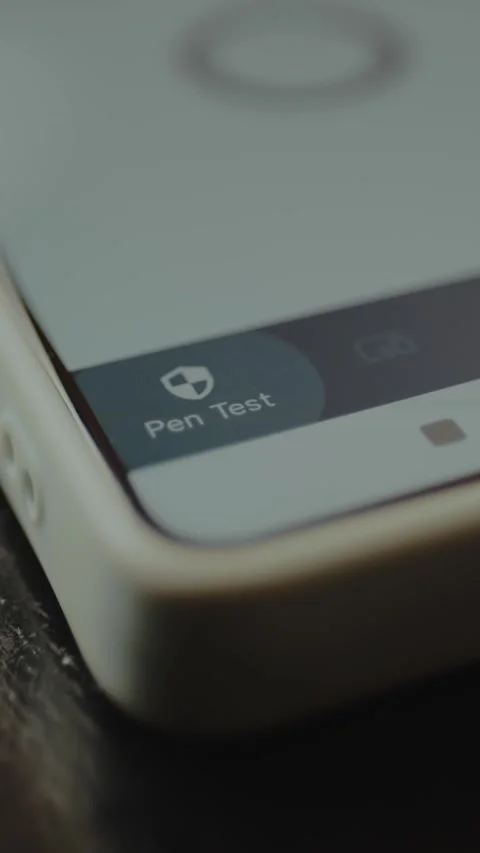 Pen Test option with a shield icon Stock Footage 328354839
