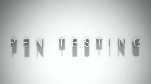Pen testing 3D title animation with shadows on a white background Stock Footage 297518090