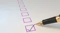 Pen ticking boxes fountain survey vote exam tick ticker loop 4K 4k or 4k+ Resolution