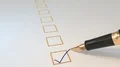 Pen ticking boxes fountain survey vote exam tick ticker loop 4K 4k or 4k+ Resolution