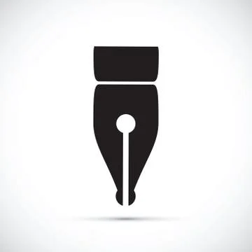Pen tip silhouette Stock-Illustration