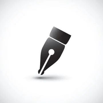 Pen tip silhouette Stock Illustration
