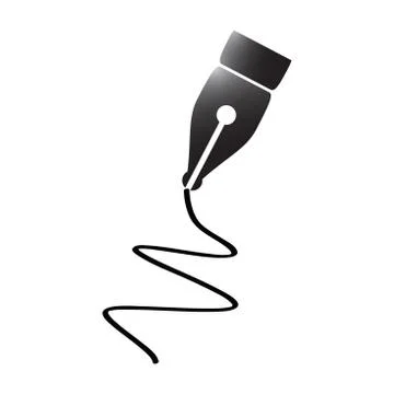 Pen tip silhouette Stock Illustration