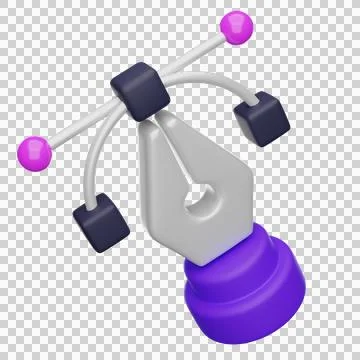 Pen Tool 3D icon Stock Illustration