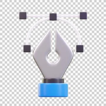 Pen Tool 3D Illustrations, 3D rendering Stock Illustration