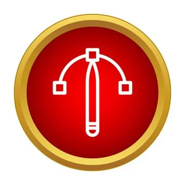 Pen tool creating vector bezier curve icon イラスト素材