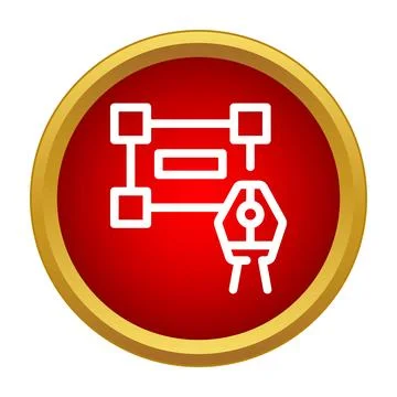 Pen tool creating vector path with anchor points Stock Illustration