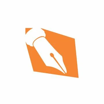 Pen tool freehand write letter logo and vector icon Stock Illustration