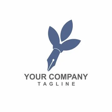 Pen tool freehand write letter logo and vector icon Illustrazione stock