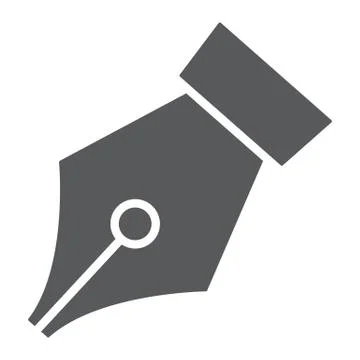 Pen tool glyph icon, tools and design, fountain Stock Illustration