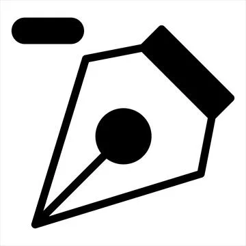 Pen tool glyph icon vector illustration isolated on white background Stock Illustration