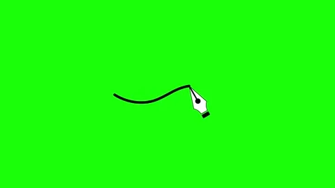 Pen tool icon animated pentool icon create curved lines editor 4k looping green  Stock Footage 318762554