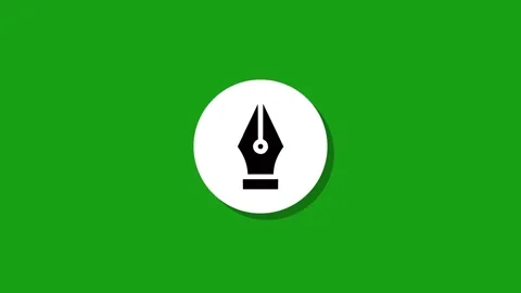 Pen tool icon animation on green screen, motion graphics of creative drawin.. Video stock 327762672